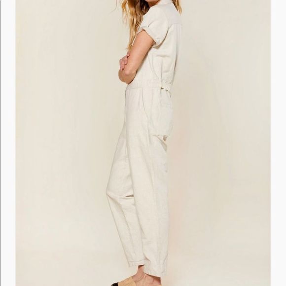 Outerknown S.E.A. Sustainable Organic linen blend jumpsuit size large - Picture 3 of 5